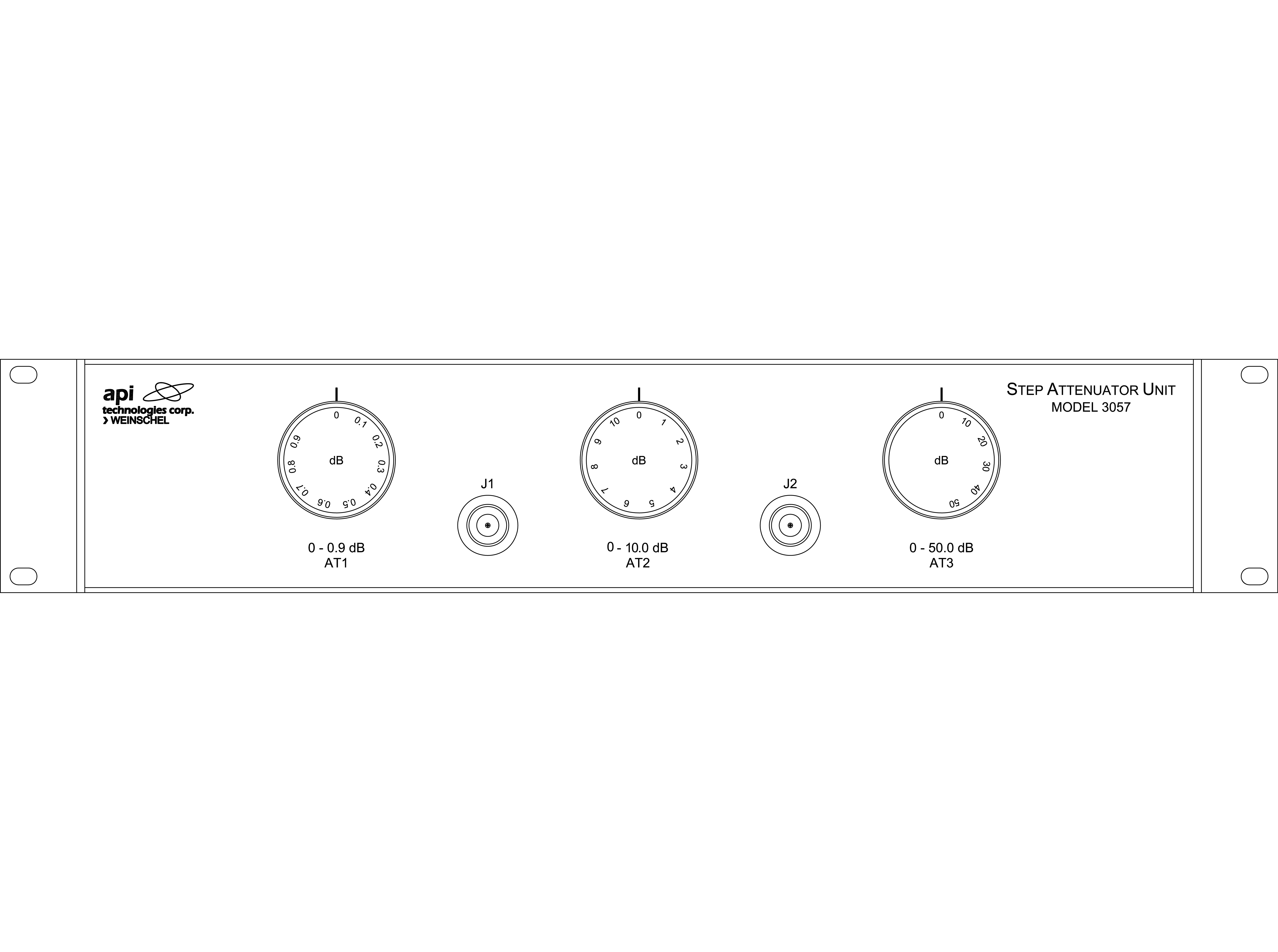 3057精密步進衰減器單元（N，DC-1.5 GHz，0-50 / 0.1 dB）