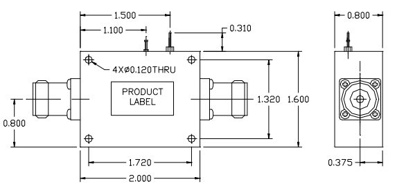?ALN0252-10-5307N內(nèi)聯(lián)低噪聲射頻放大器WENTEQ